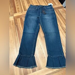NWT earl wide leg cropped jeans sz 8